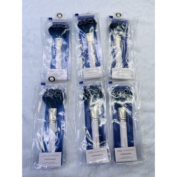 GSQ by Glamsquad Powder Brush Cosmetics Makeup Bundle Set of 6 - Picture 1 of 9